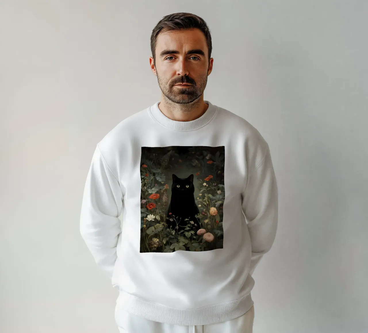 Gatto nero felpa da IamHomeStudio