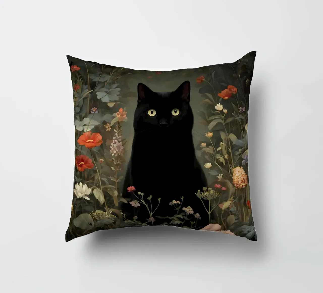 Gatto nero cuscino da IamHomeStudio