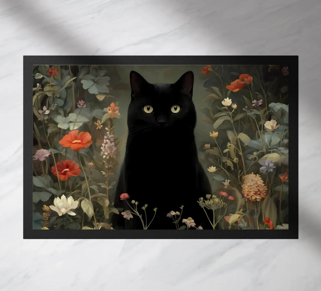 Gatto nero zerbino da IamHomeStudio