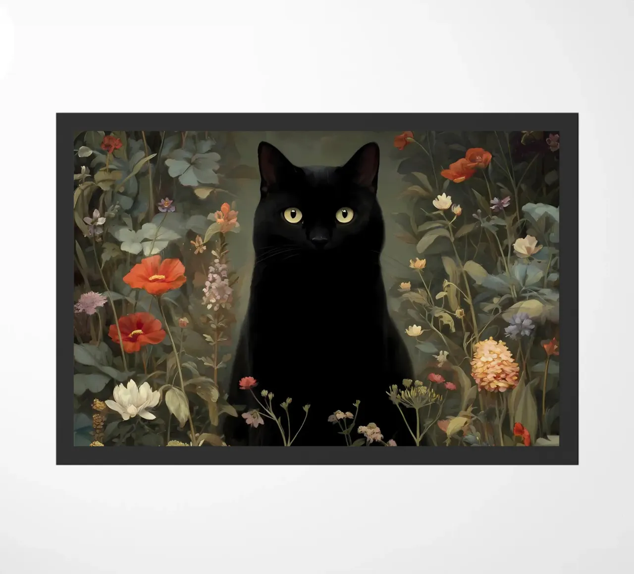 Gatto nero zerbino da IamHomeStudio