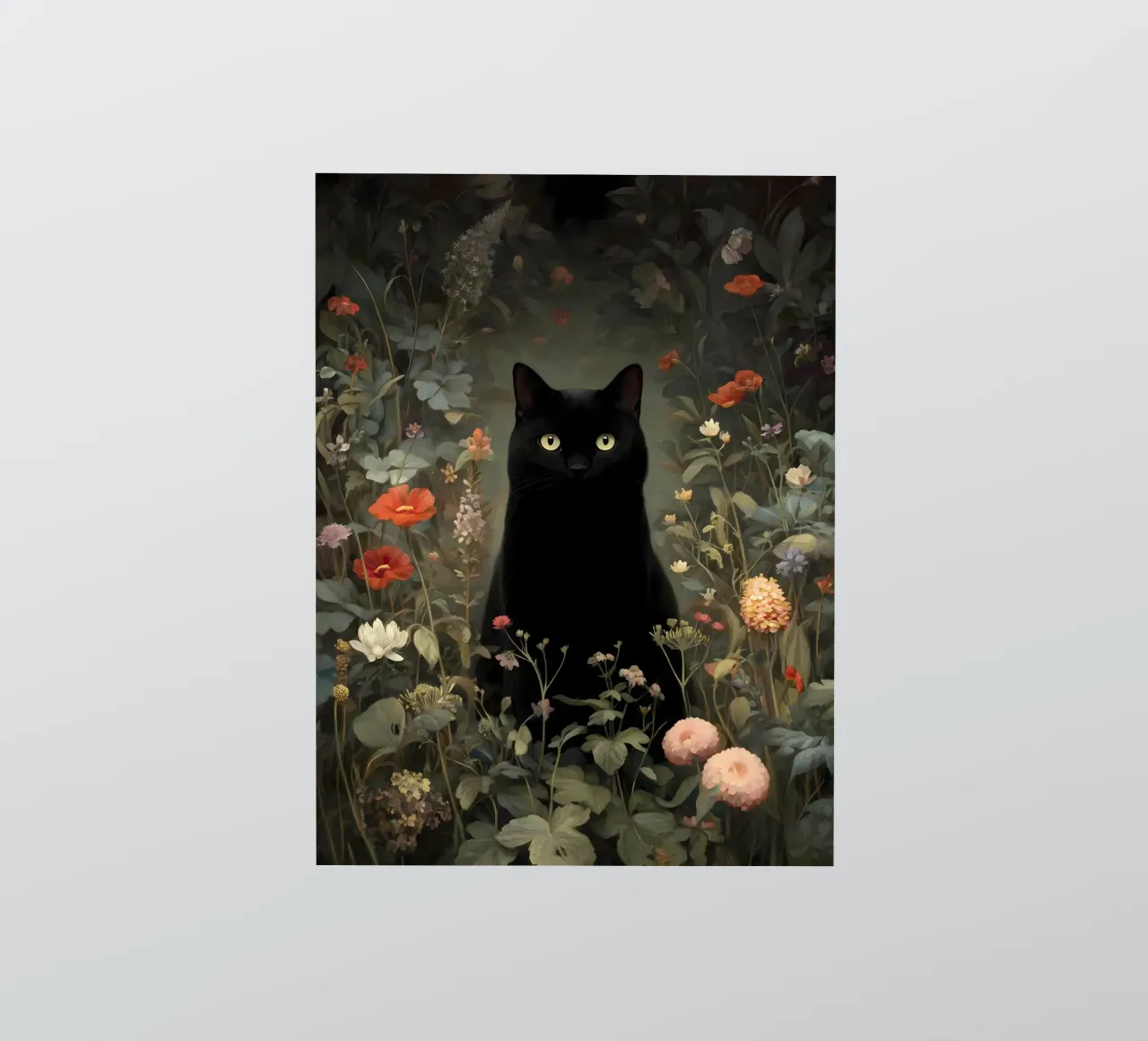 Schwarze Katze Sticker von IamHomeStudio