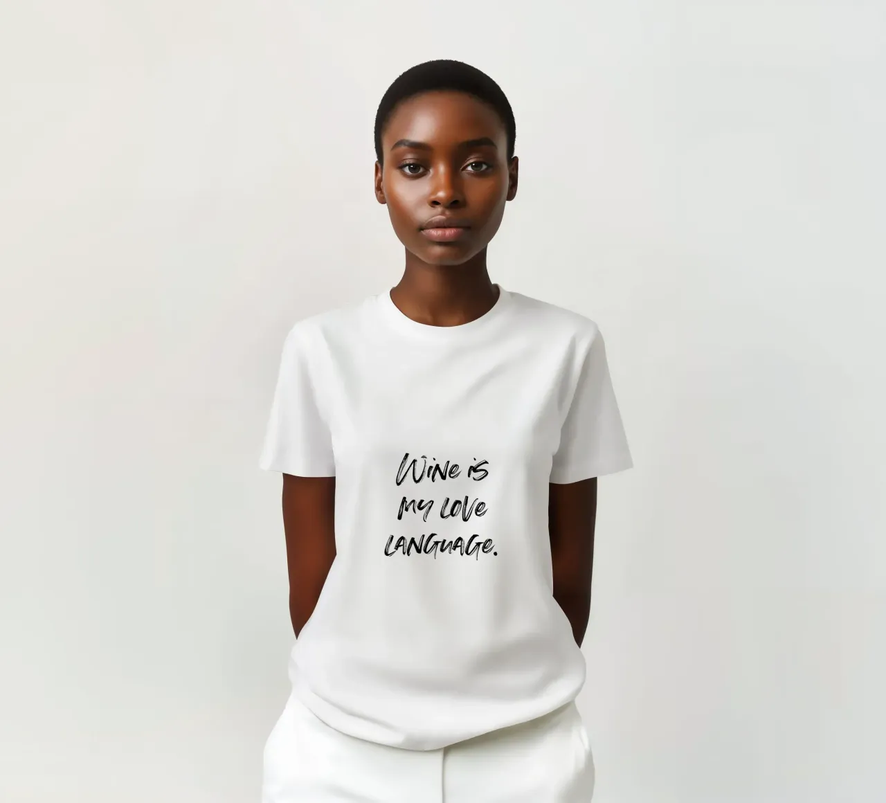 Wine is my love language | minimalistic design t-shirt da just typo