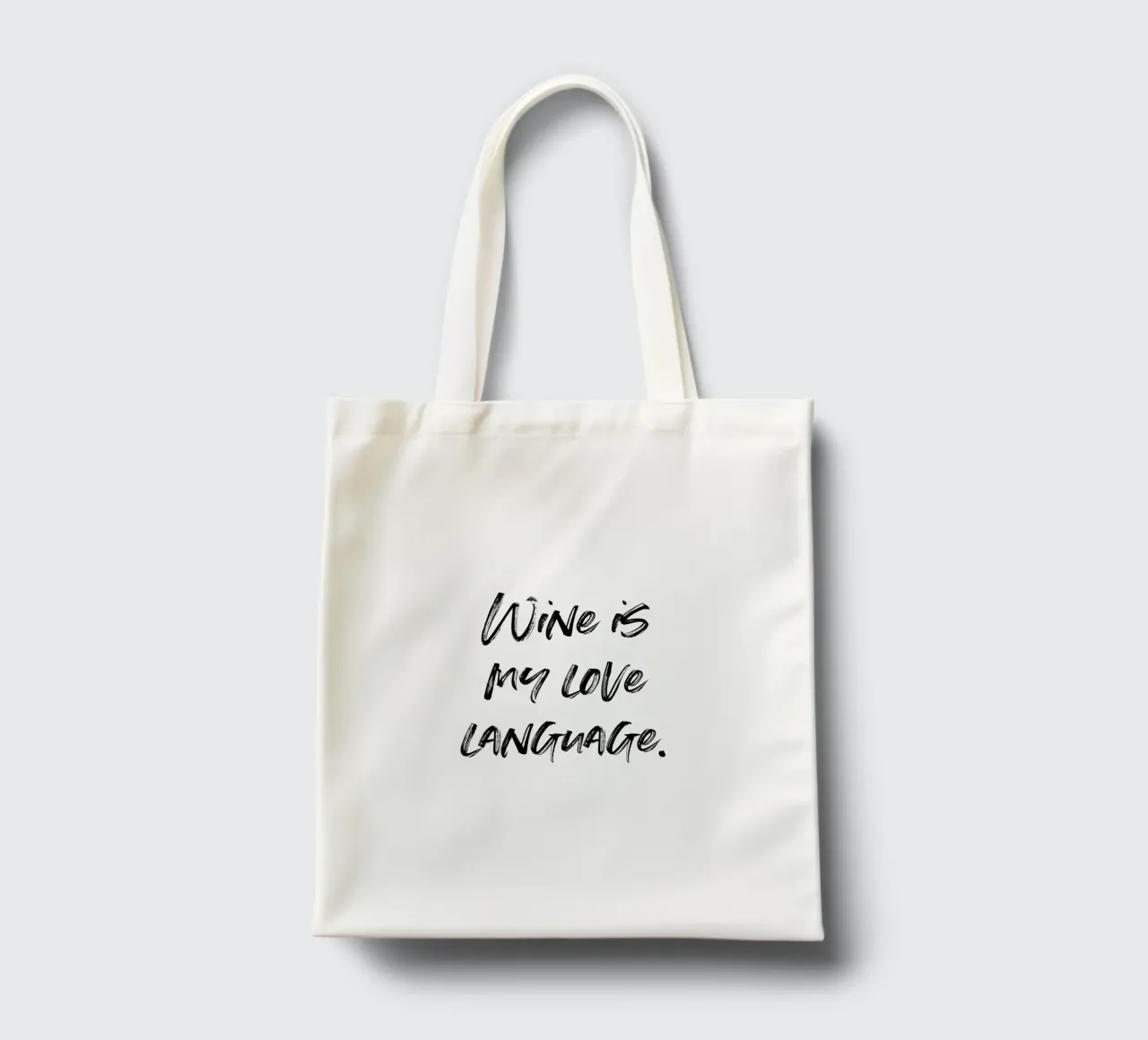 Wine is my love language | minimalistic design borsa in juta da just typo