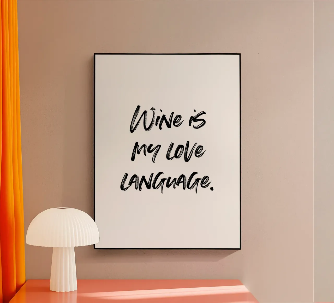Wine is my love language | minimalistic design metacrilato de just typo