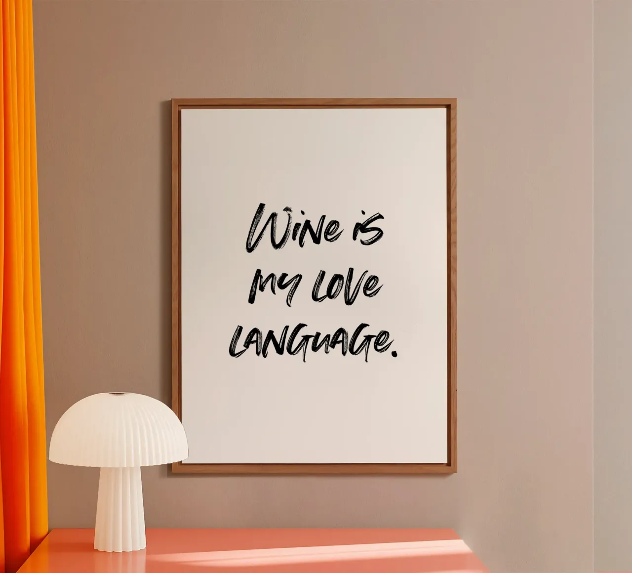 Wine is my love language | minimalistic design alluminio dibond da just typo