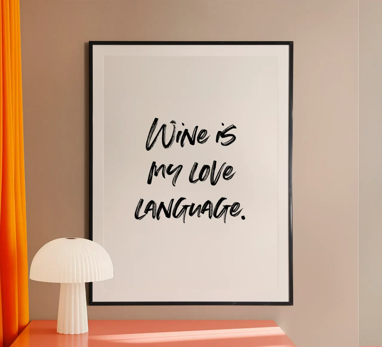 Wine is my love language | minimalistic design carta hahnemühle da just typo