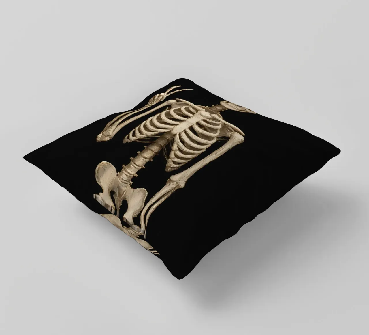 Scheletro con segno di pace cuscino da IamHomeStudio