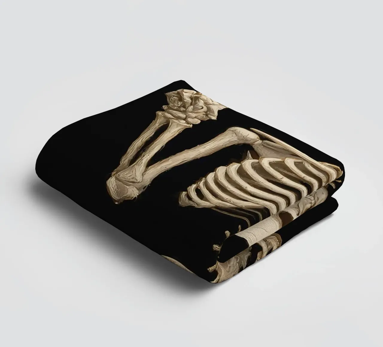 Scheletro con segno di pace asciugamano da bagno da IamHomeStudio