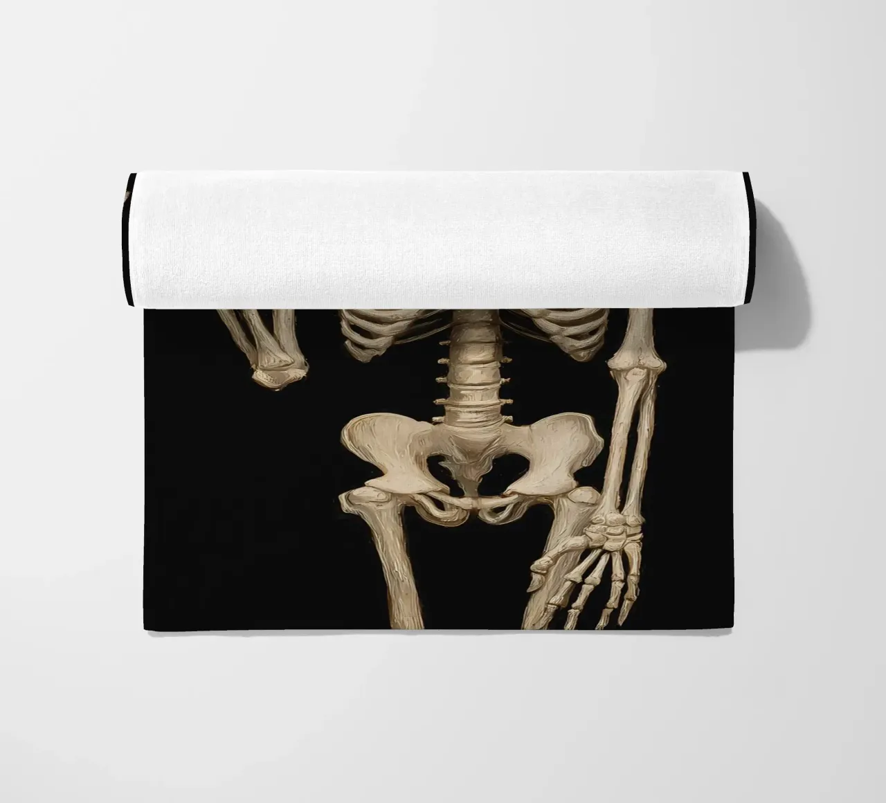 Scheletro con segno di pace telo mare da IamHomeStudio