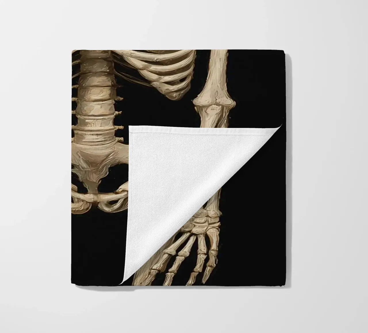 Scheletro con segno di pace telo mare da IamHomeStudio