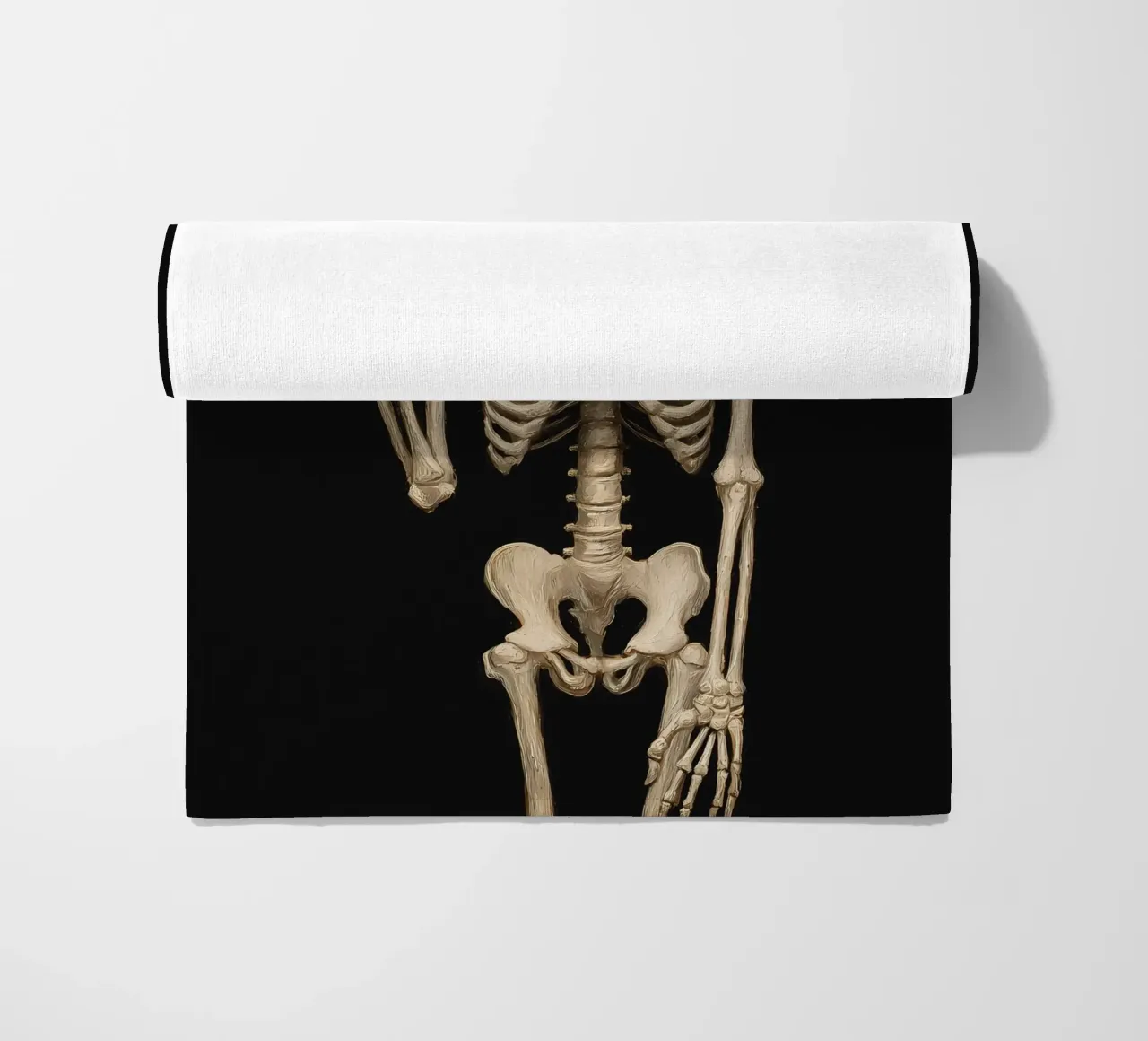 Scheletro con segno di pace telo mare da IamHomeStudio