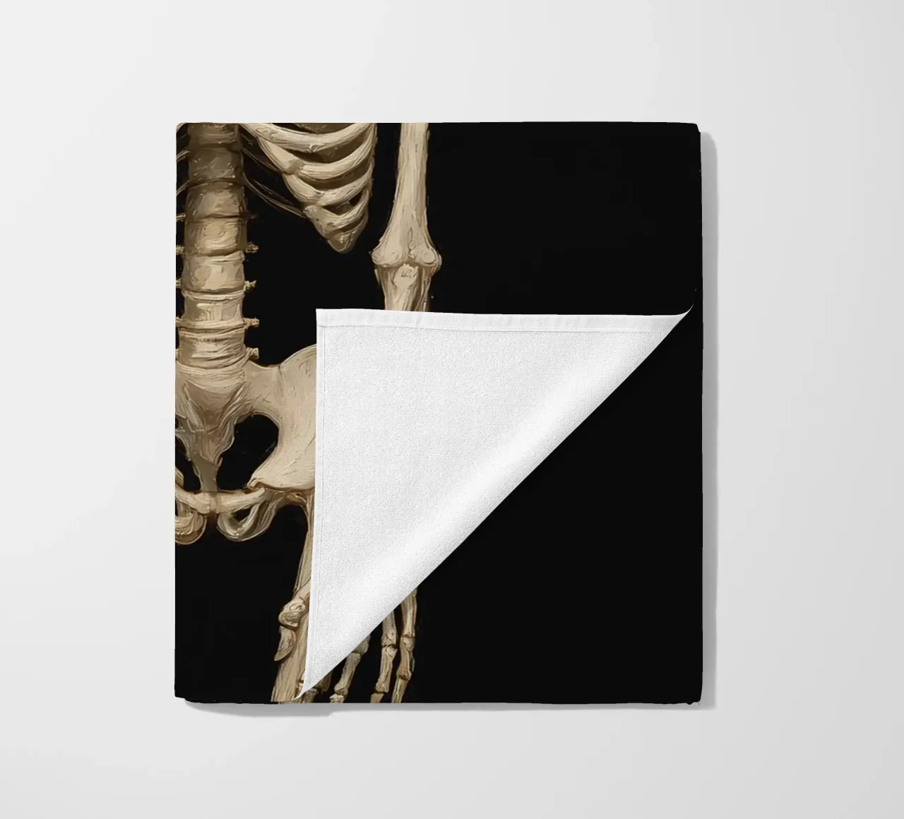 Scheletro con segno di pace telo mare da IamHomeStudio