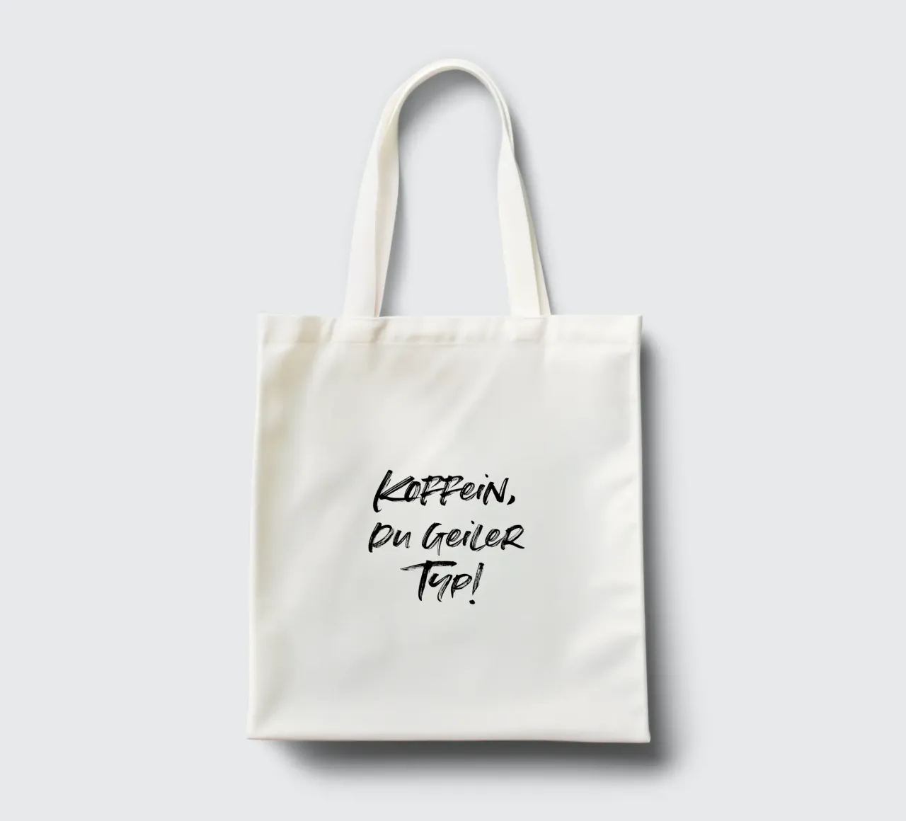 Koffein, du geiler Typ! | minimalistic design borsa in juta da just typo