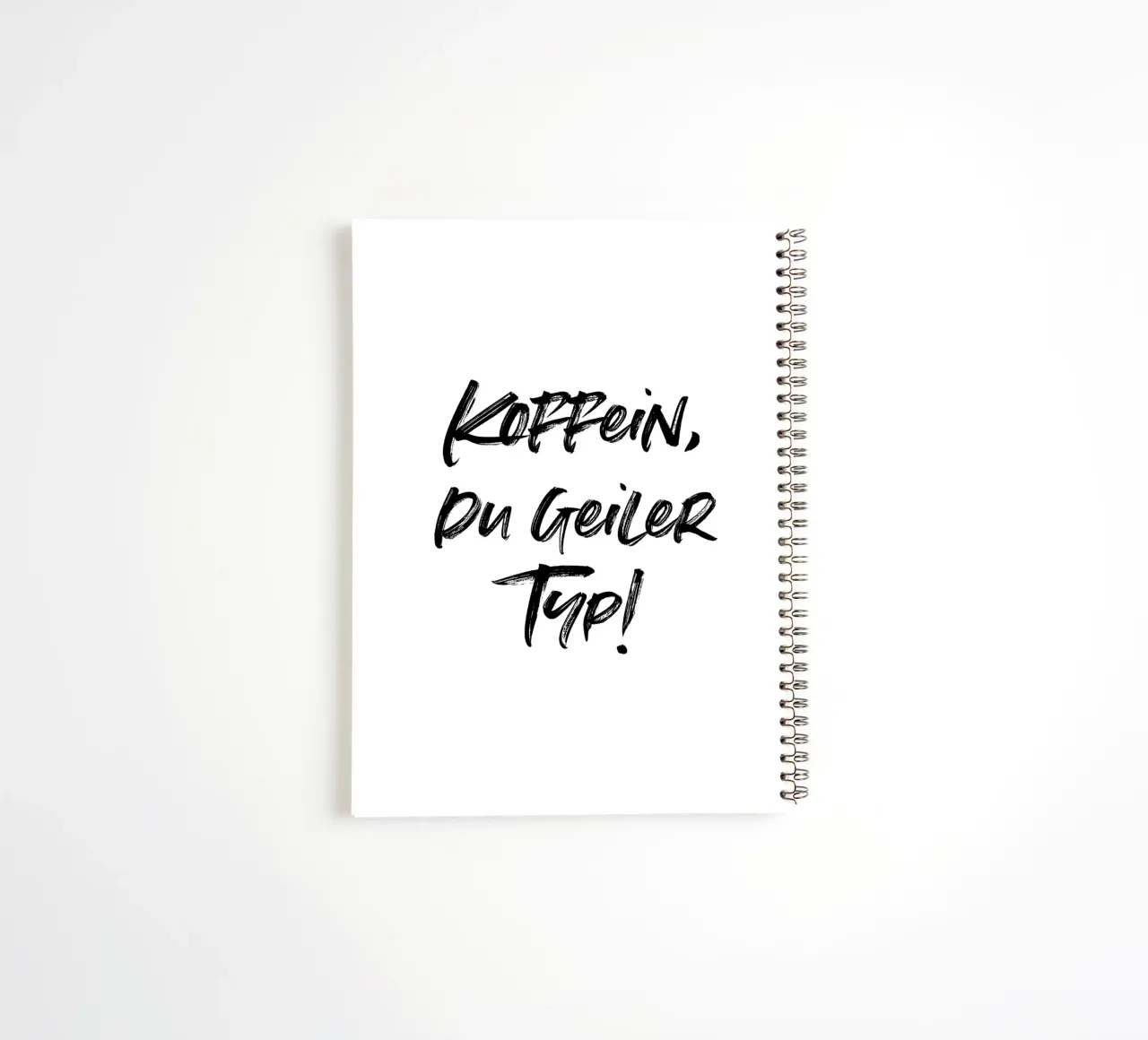 Koffein, du geiler Typ! | minimalistic design diario ad anelli da just typo