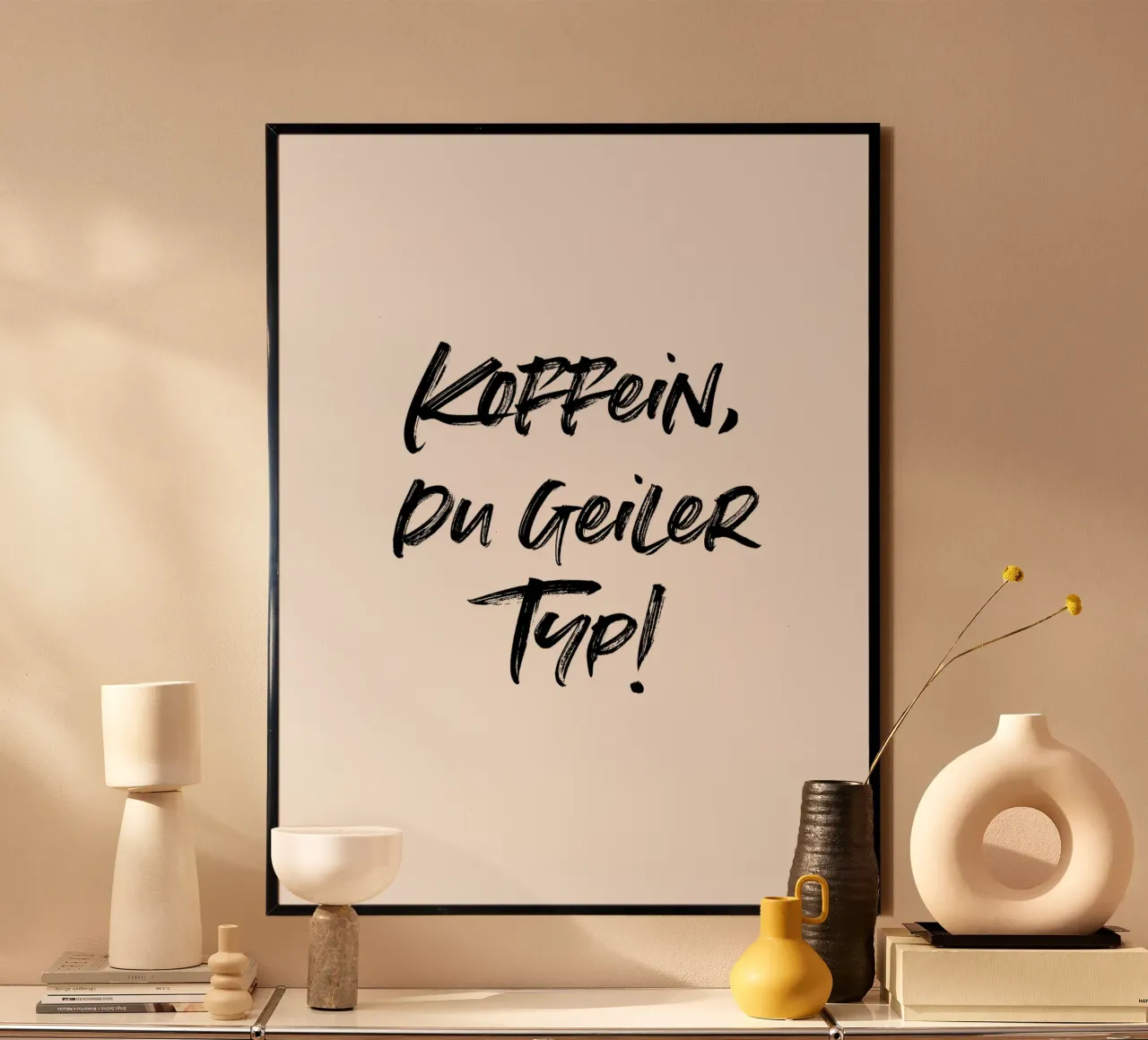 Koffein, du geiler Typ! | minimalistic design hahnemühle van just typo