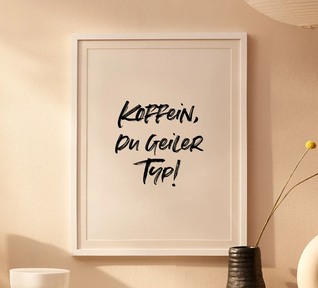 Koffein, du geiler Typ! | minimalistic design carta hahnemühle da just typo