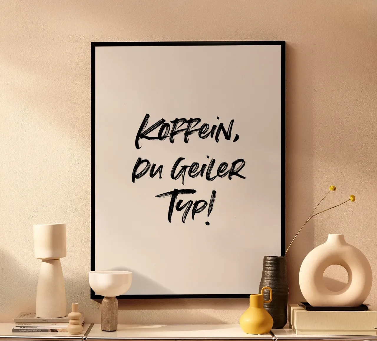 Koffein, du geiler Typ! | minimalistic design hahnemühle van just typo