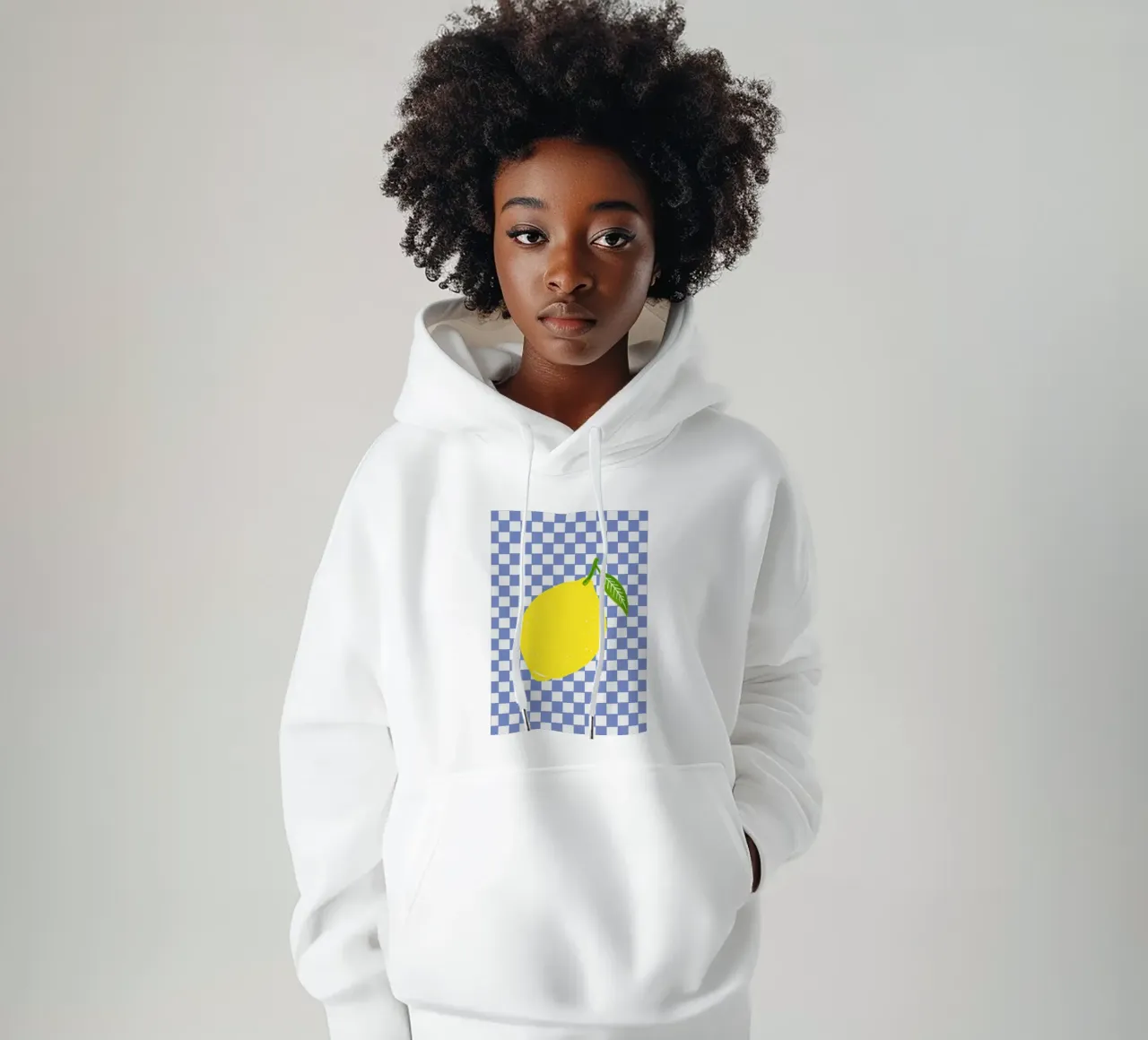 Lemon - Zitrone Blue felpa con cappuccio da Attaboy Dsgn