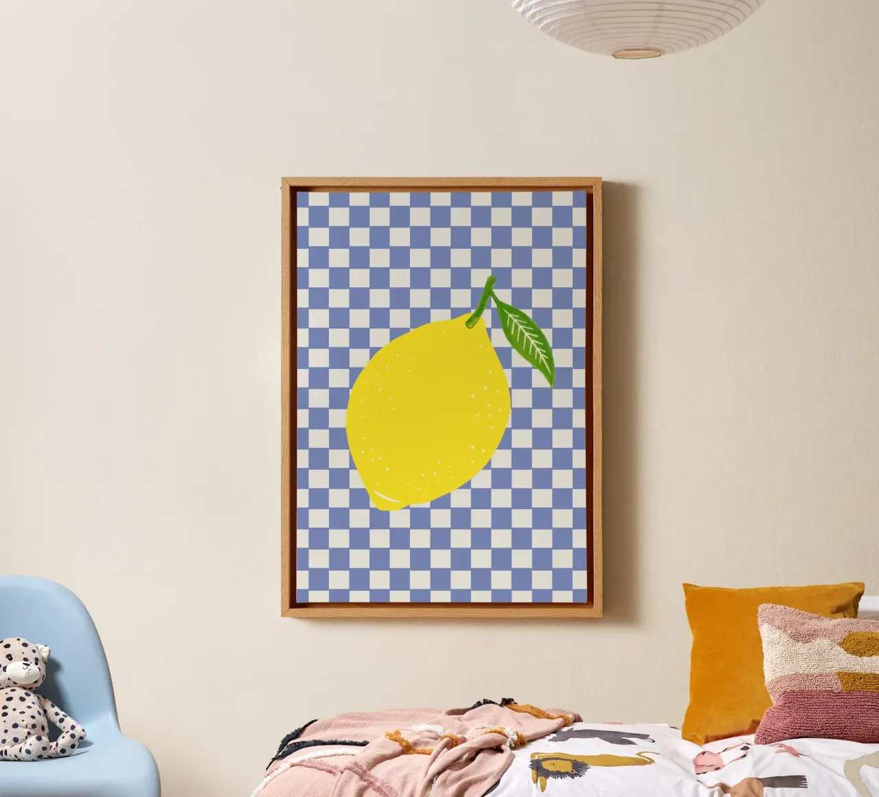 Lemon - Zitrone Blue canvas by Attaboy Dsgn