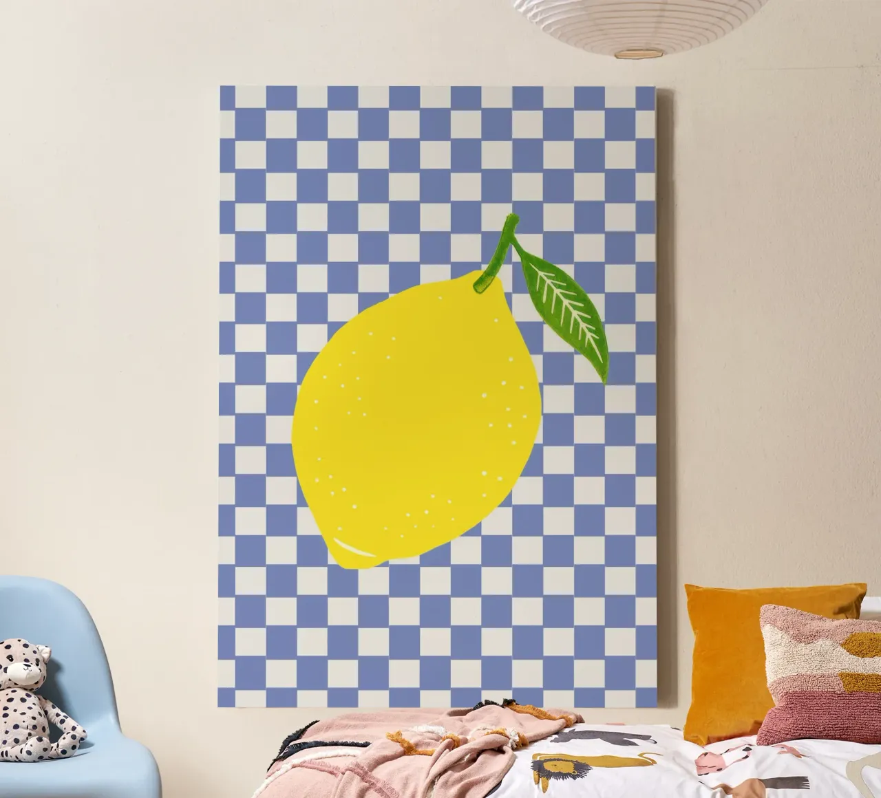 Lemon - Zitrone Blue canvas by Attaboy Dsgn