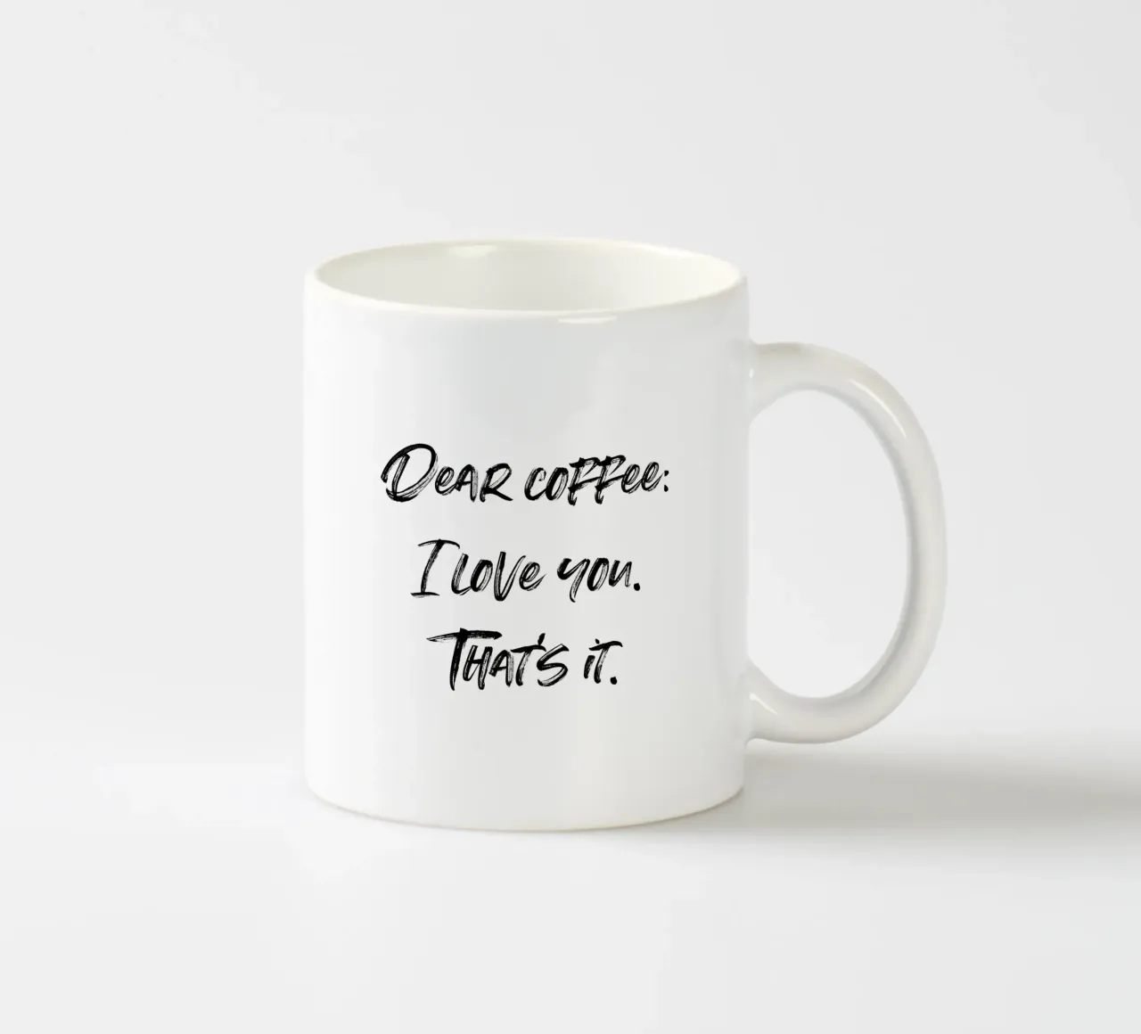 Dear coffee: i love you. That's it. | minimalistic design tazza in ceramica da just typo