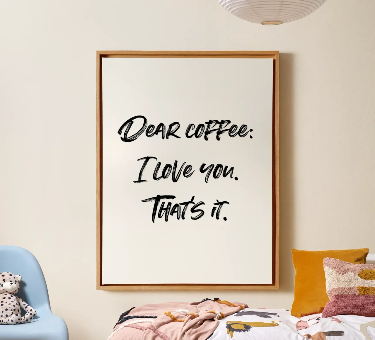 Dear coffee: i love you. That's it. | minimalistic design canvas by just typo