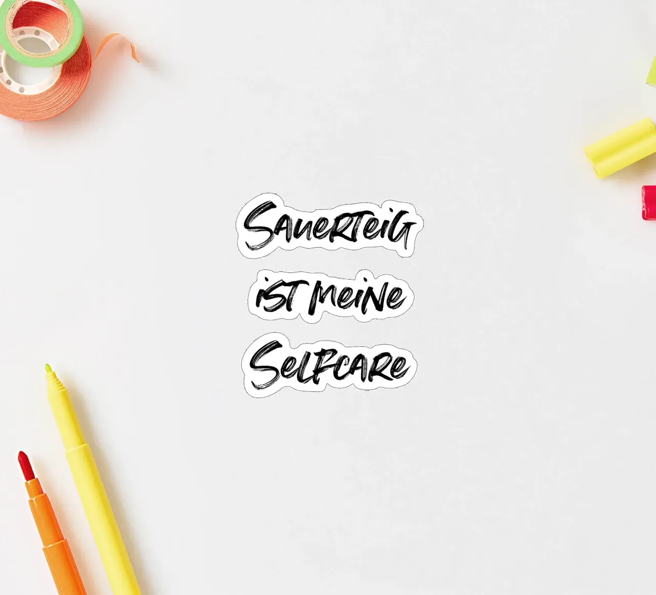 Sauerteig ist meine Stärke | minimalistic design adesivo da just typo