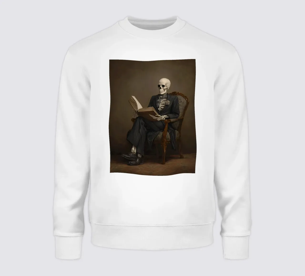 Skeleton reading a book felpa da IamHomeStudio