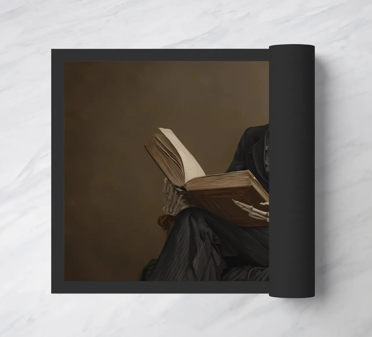 Skeleton reading a book zerbino da IamHomeStudio