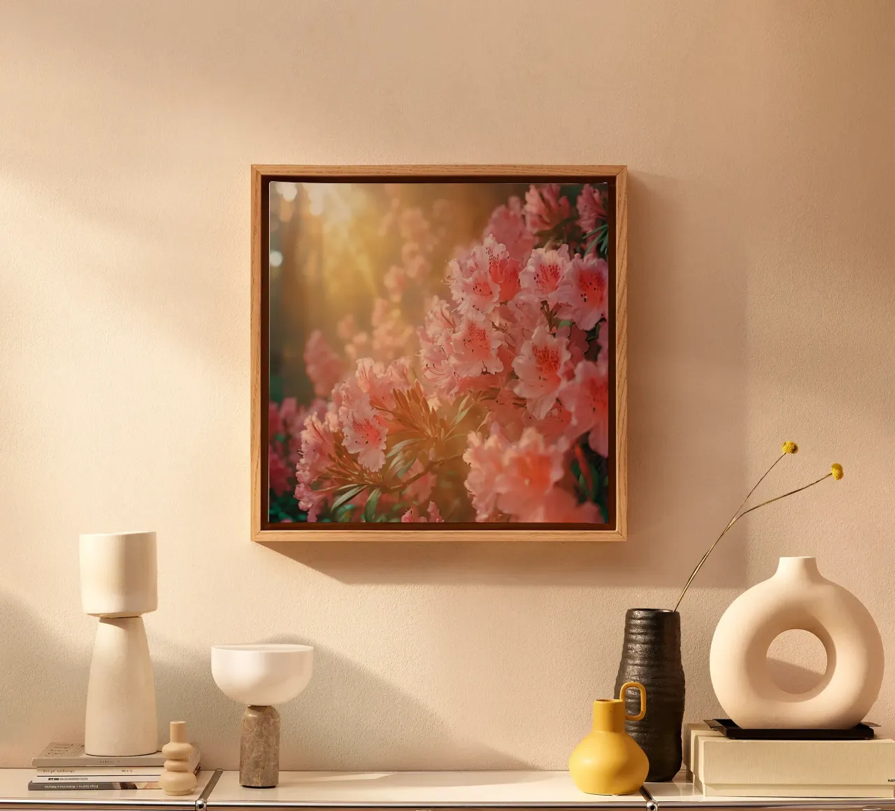 Meadow Whispers canvas with Floater frame by Bold Blooms