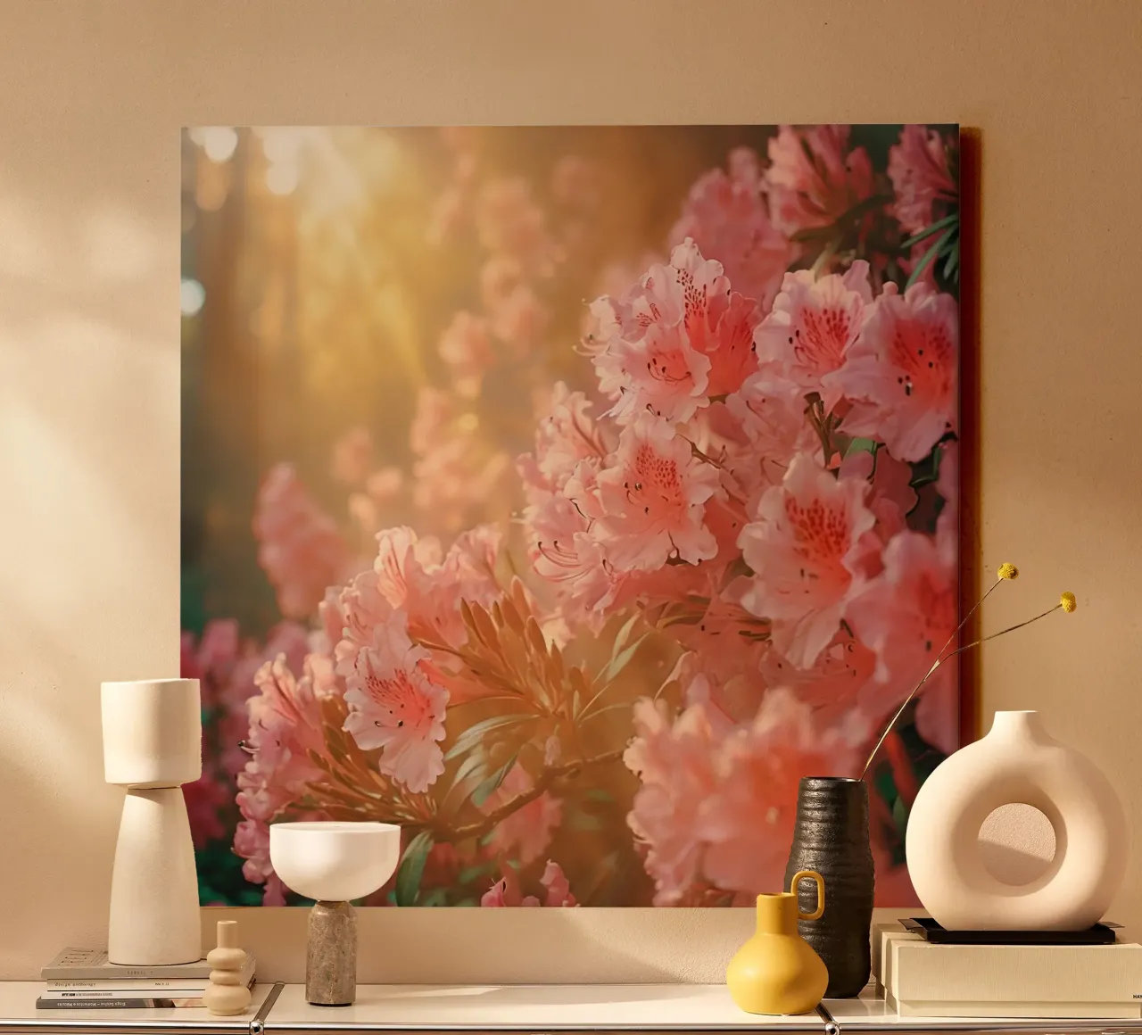 Meadow Whispers canvas with Floater frame by Bold Blooms