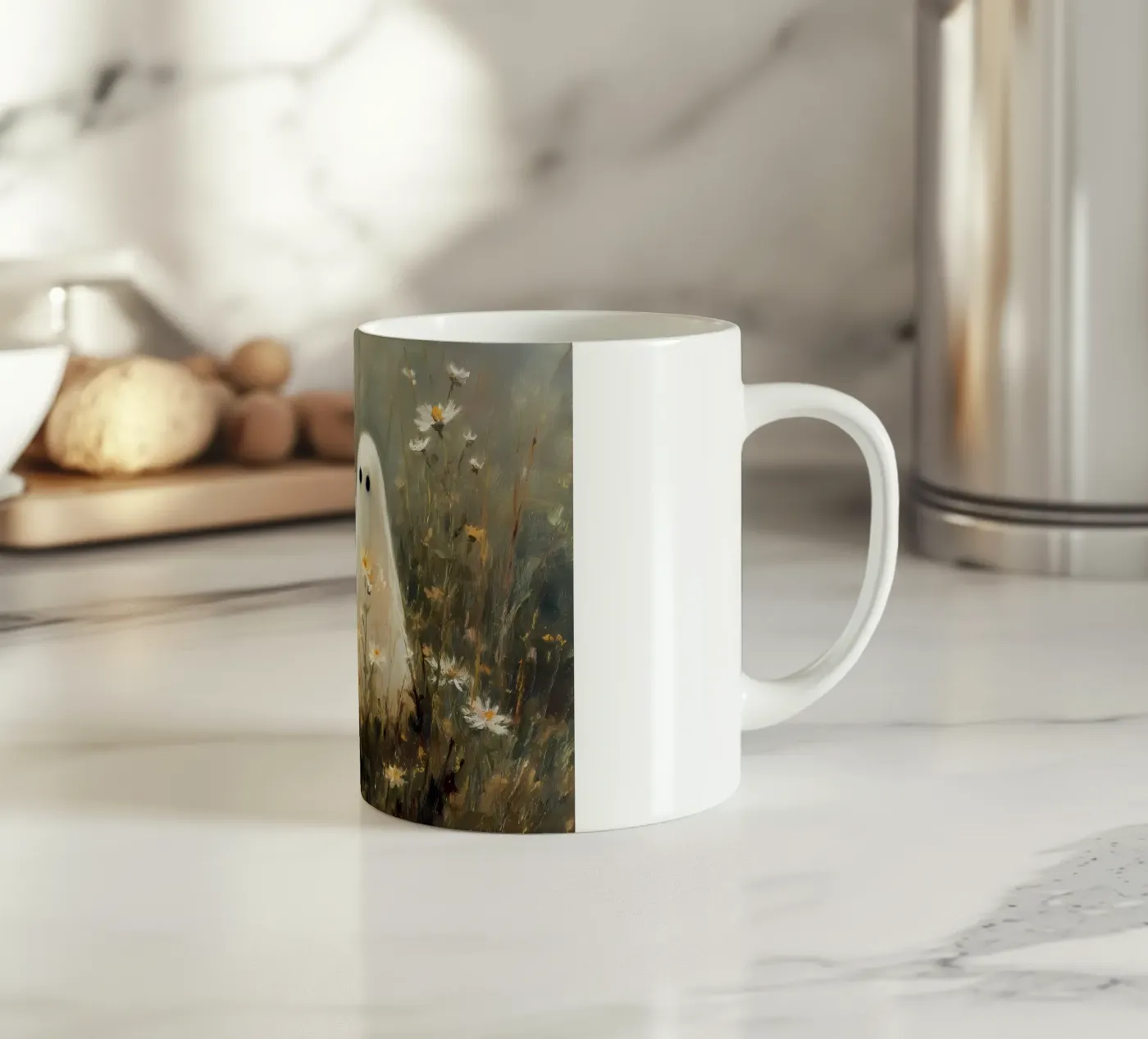 Cute ghosts ceramic mug by IamHomeStudio