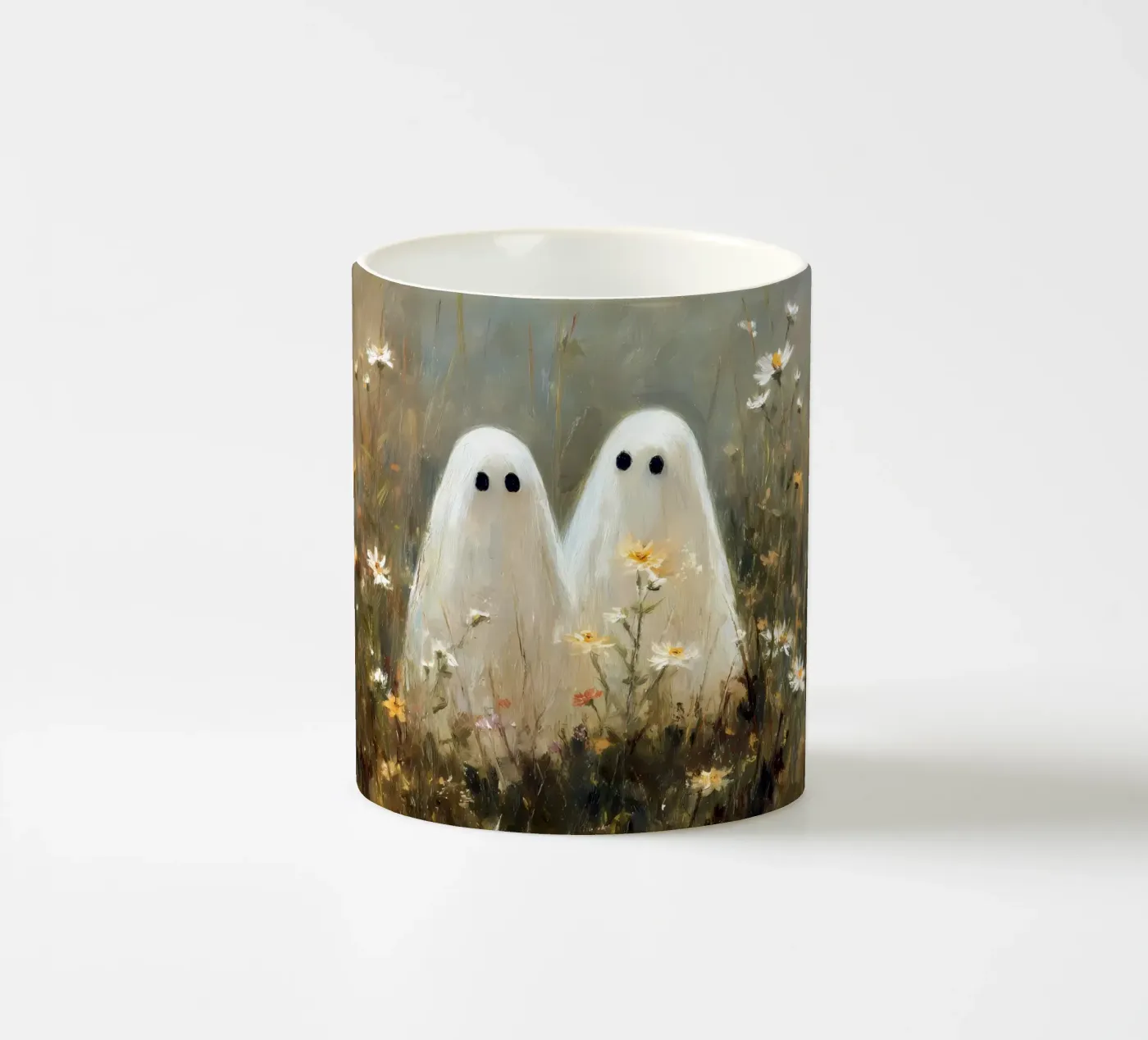 Cute ghosts ceramic mug by IamHomeStudio