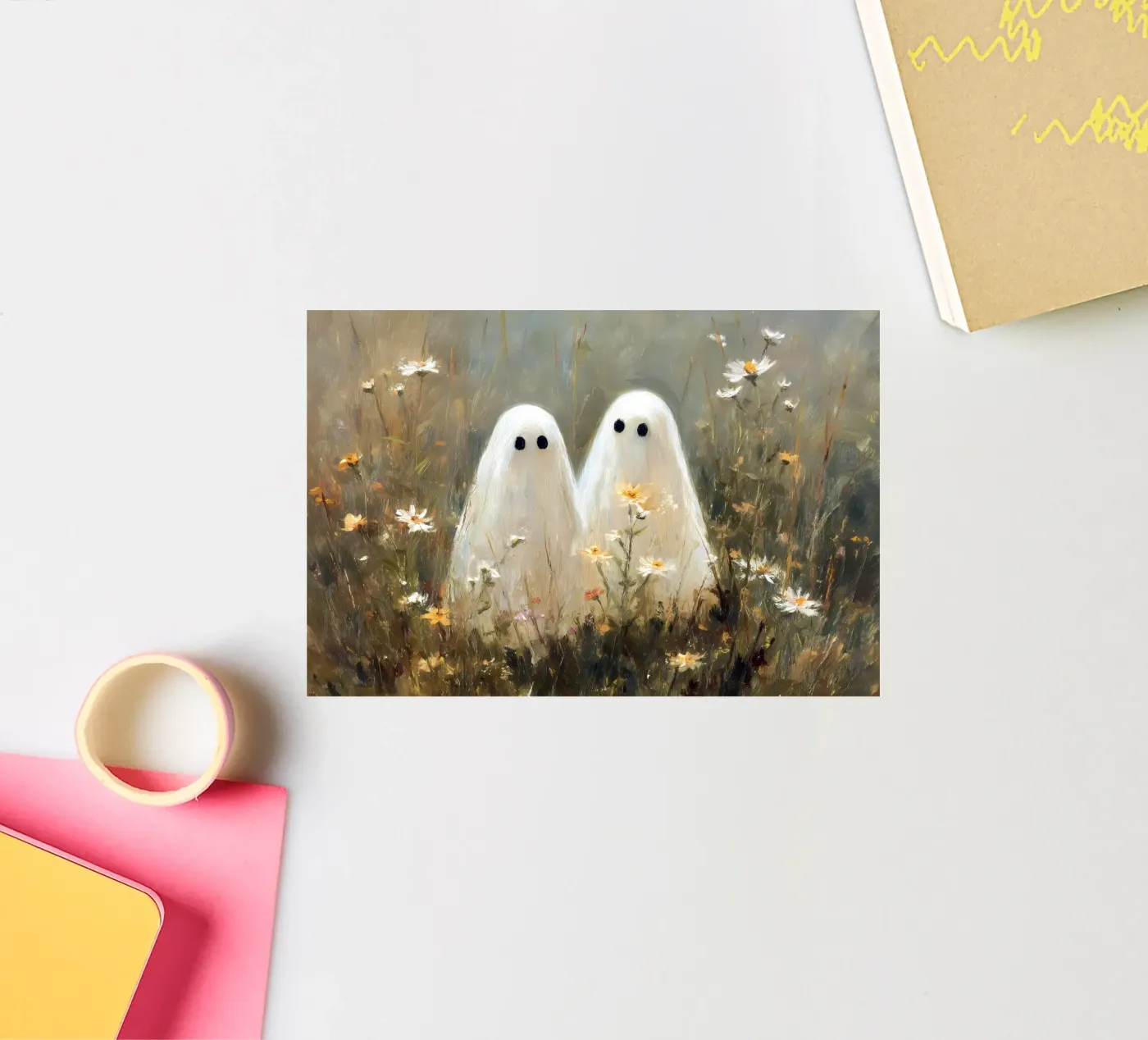 Cute ghosts sticker by IamHomeStudio