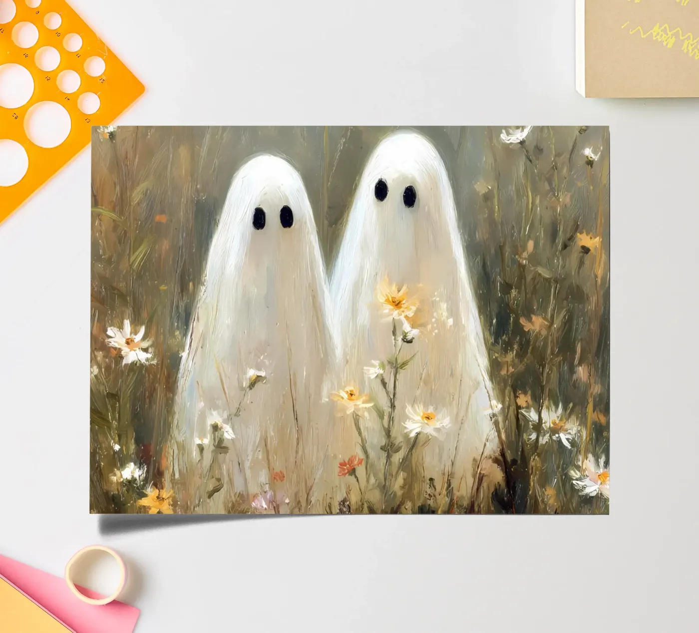 Cute ghosts sticker sheet by IamHomeStudio