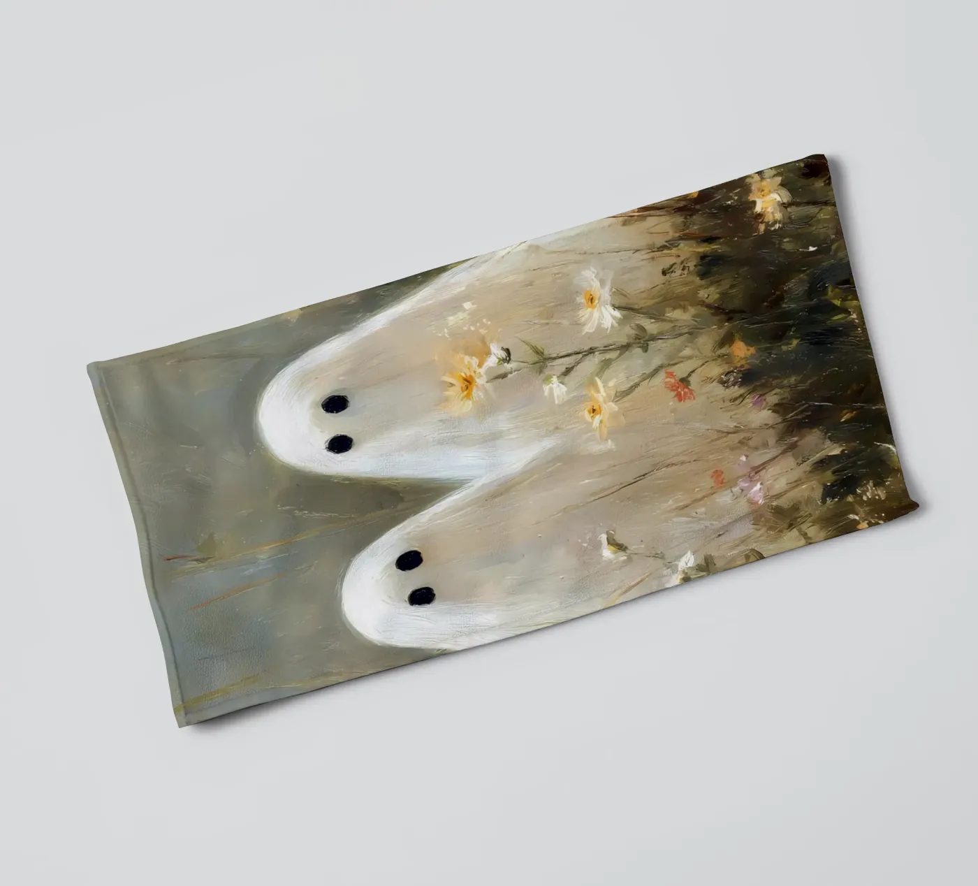Cute ghosts towel by IamHomeStudio
