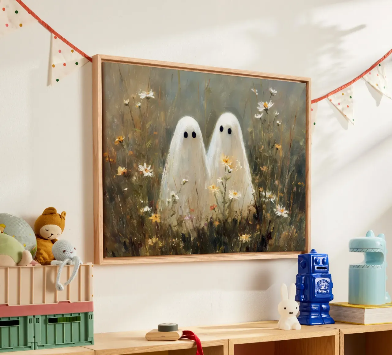 Cute ghosts acrylic glass by IamHomeStudio