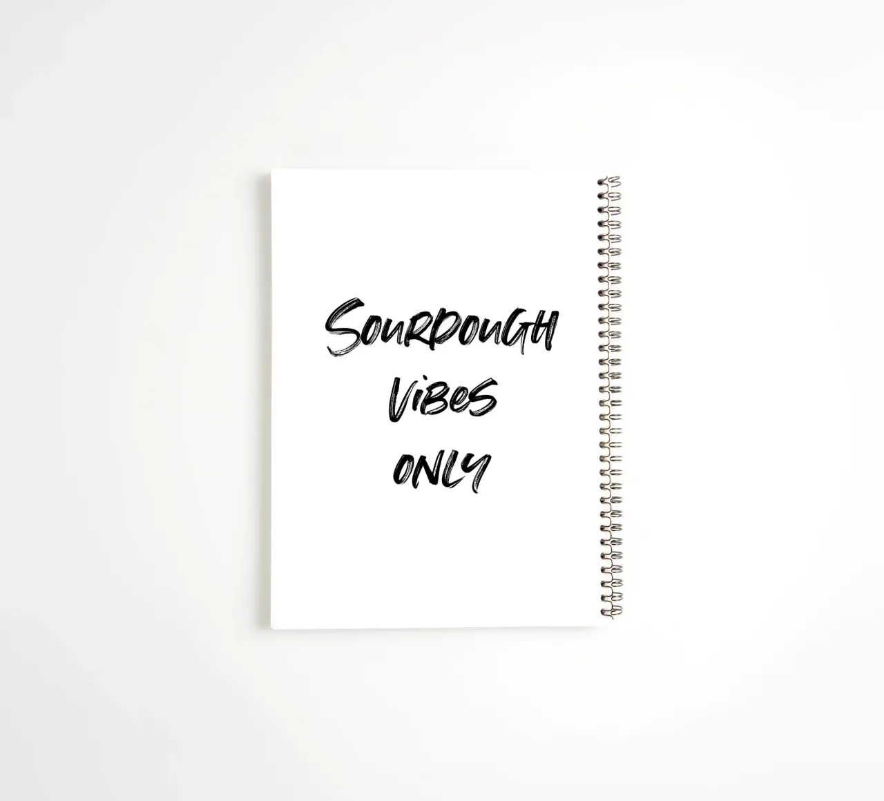 Sourdough vibes only | minimalistic design diario ad anelli da just typo