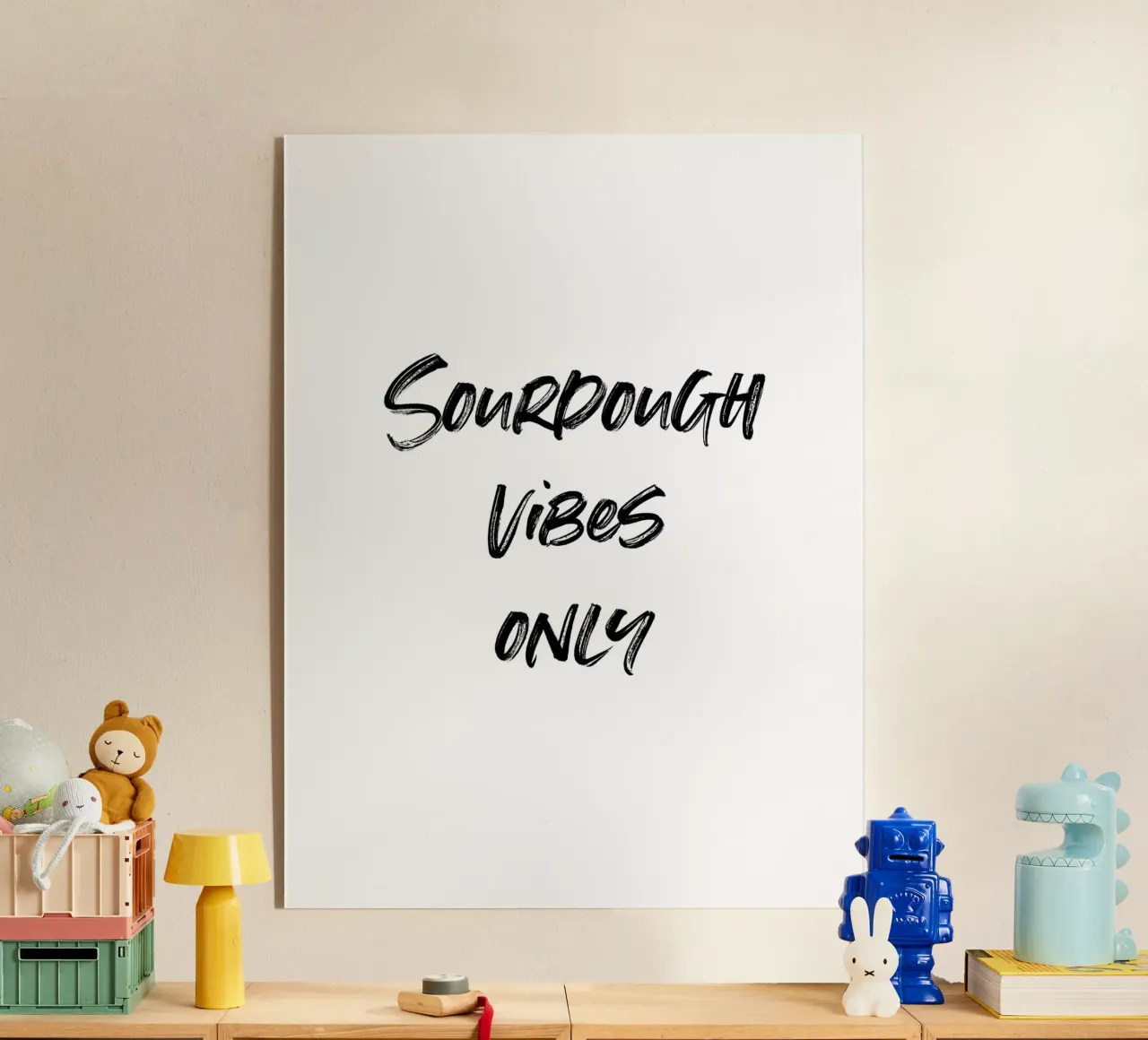 Sourdough vibes only | minimalistic design Acryl-Glas von just typo