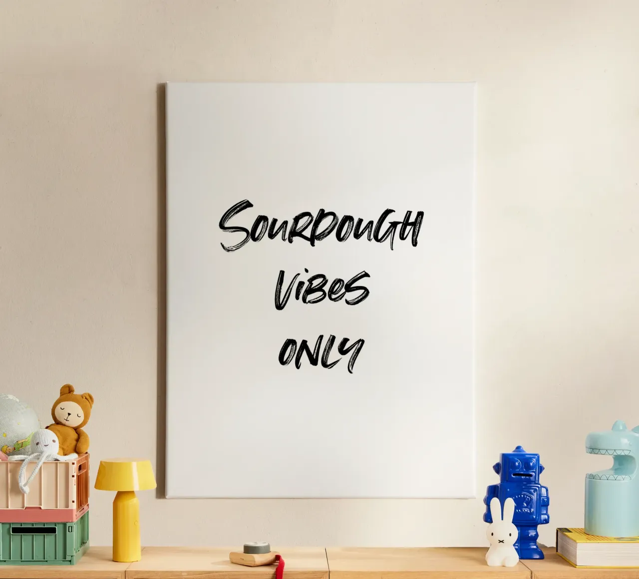 Sourdough vibes only | minimalistic design tela da just typo