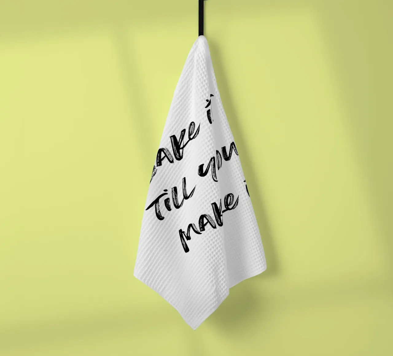 Bake it till you make it | minimalistic design paño de cocina de just typo