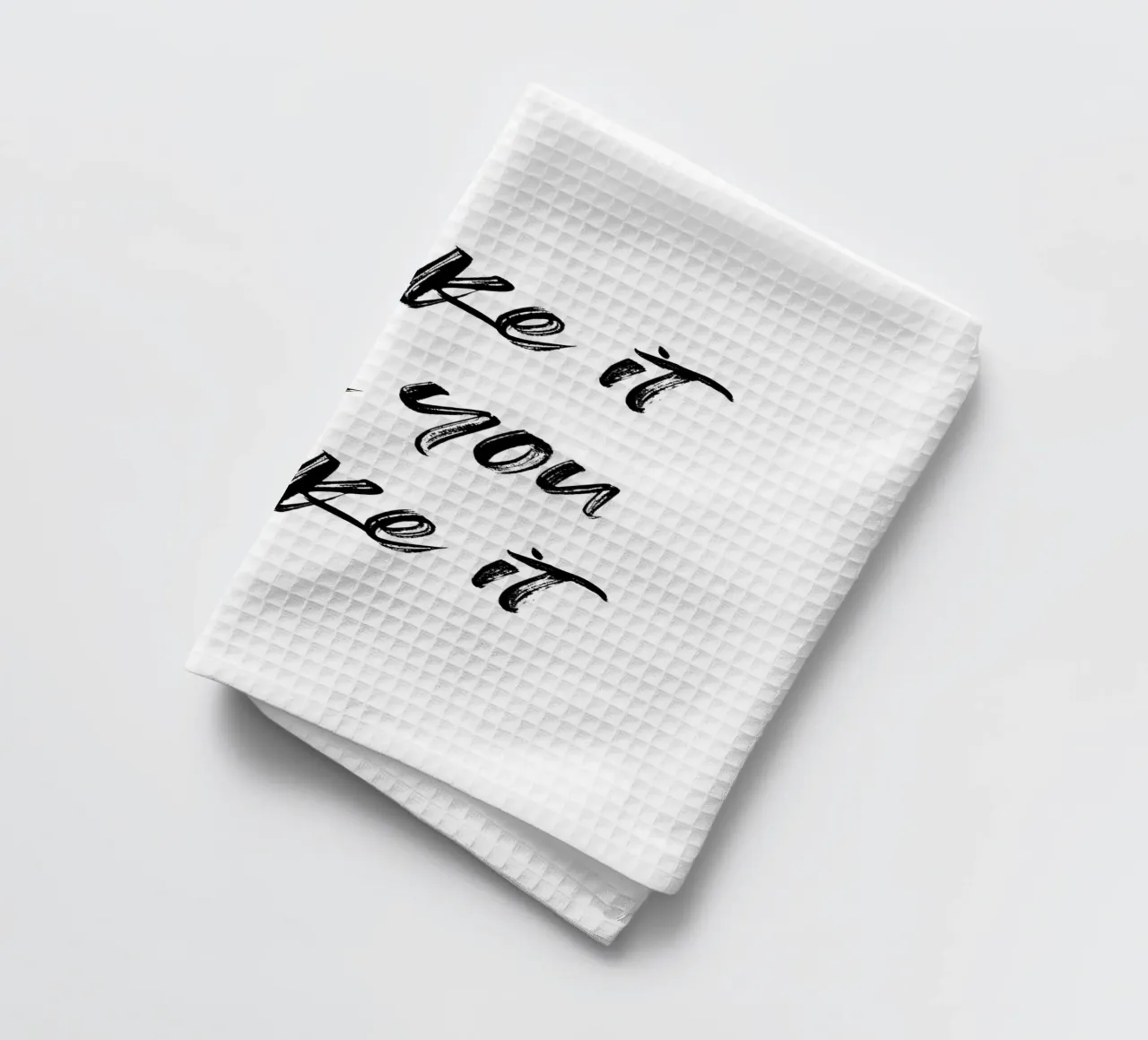 Bake it till you make it | minimalistic design canovaccio da cucina da just typo