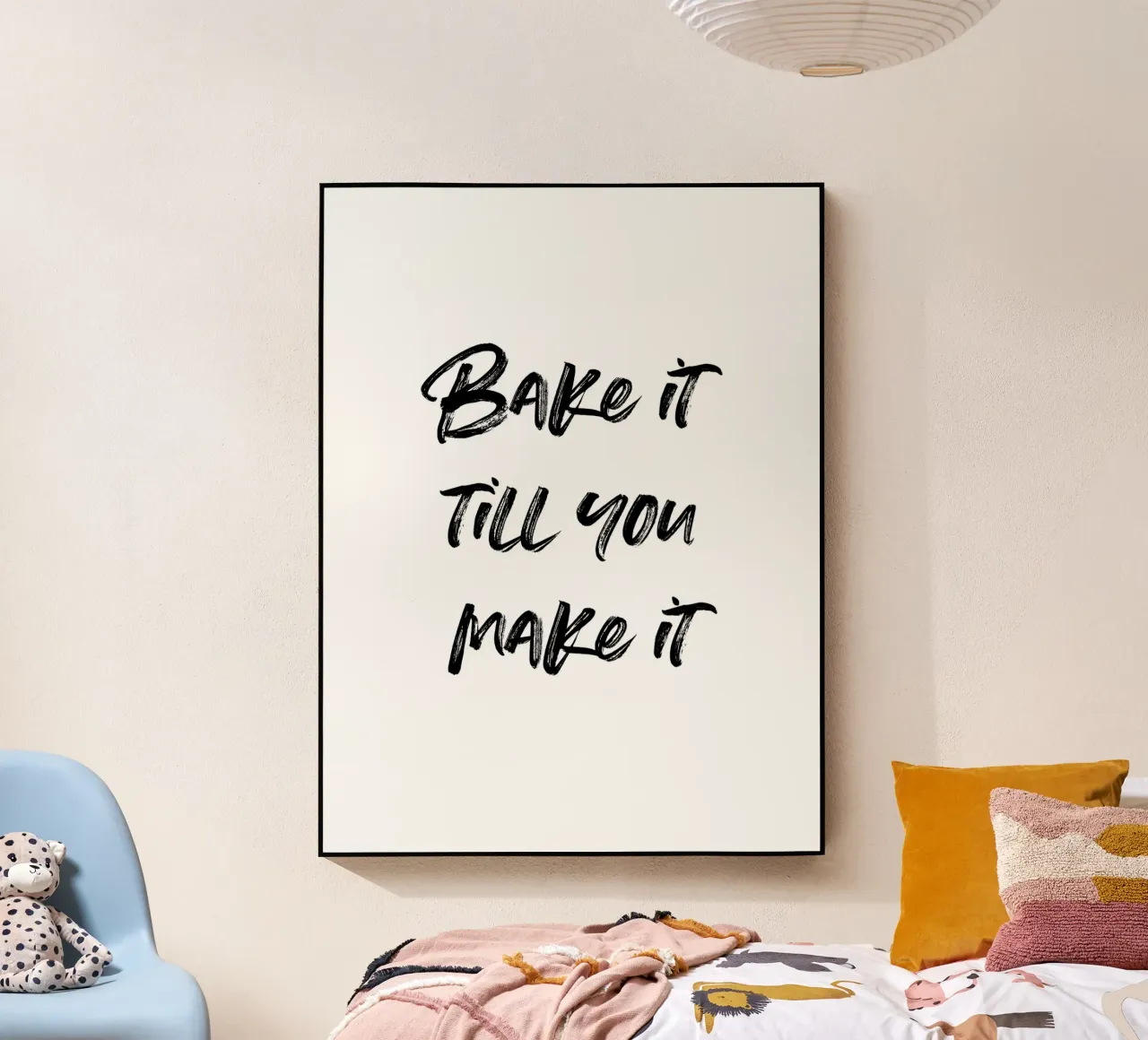 Bake it till you make it | minimalistic design plexiglass da just typo