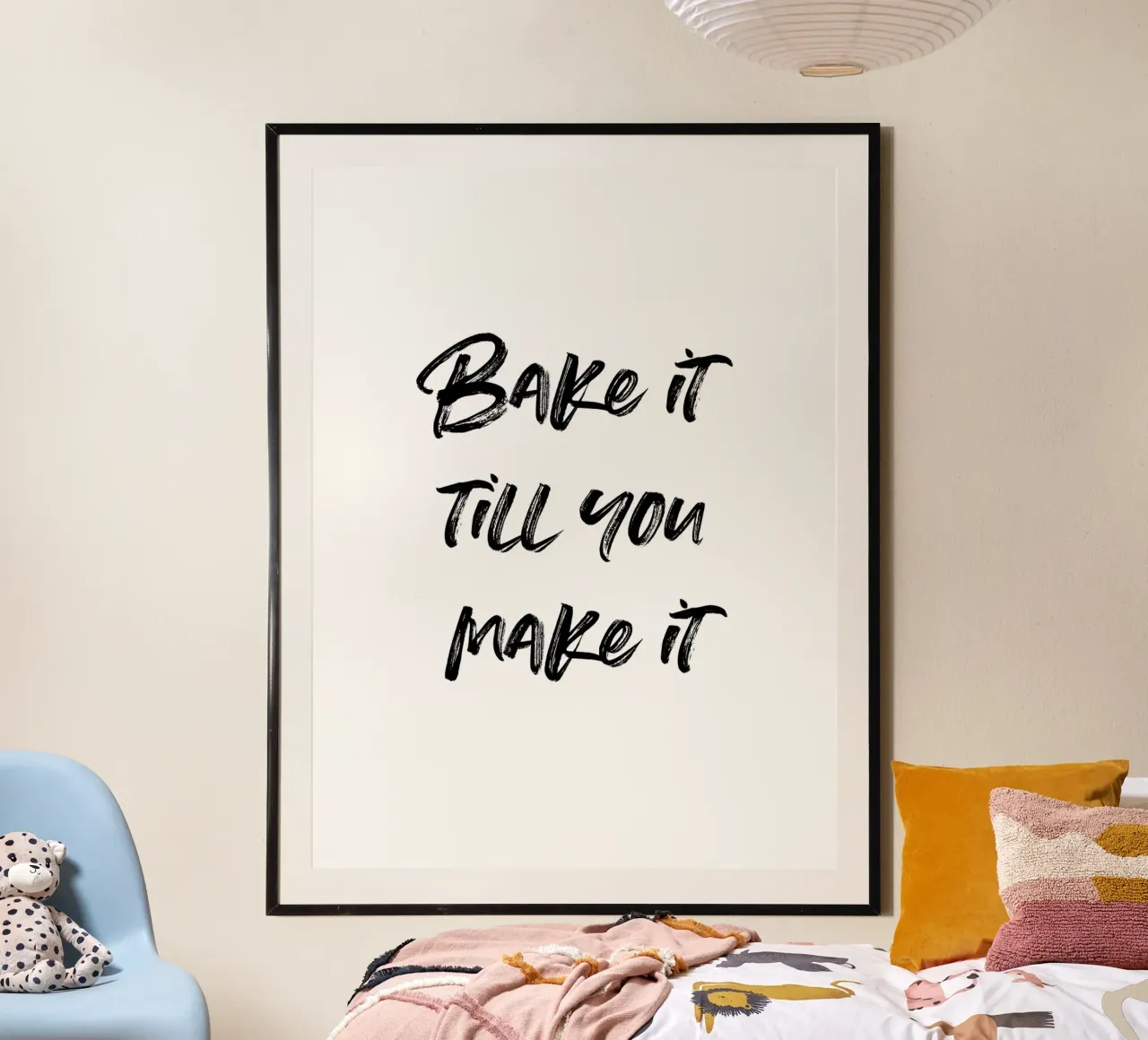 Bake it till you make it | minimalistic design carta hahnemühle da just typo