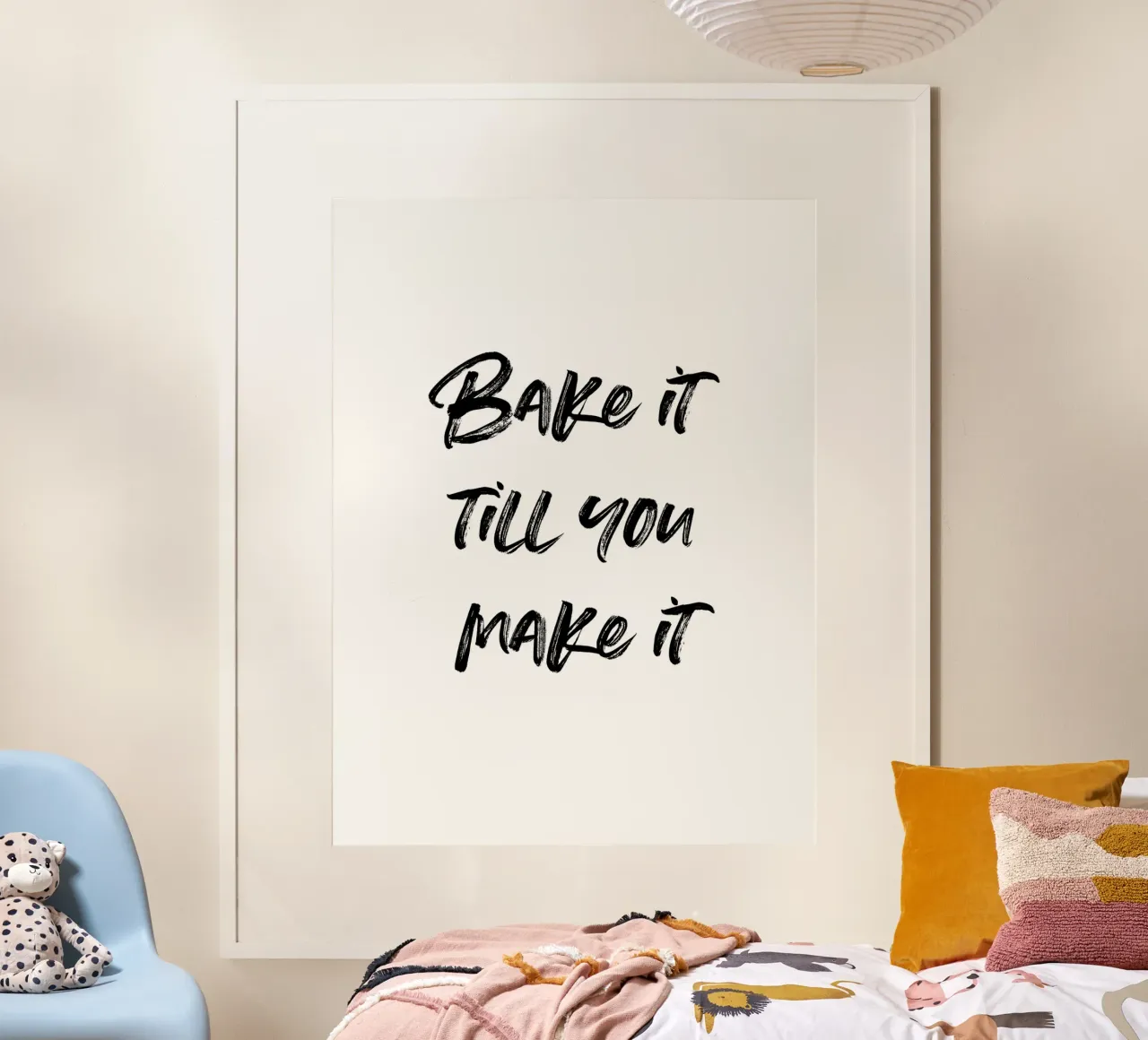 Bake it till you make it | minimalistic design carta hahnemühle da just typo
