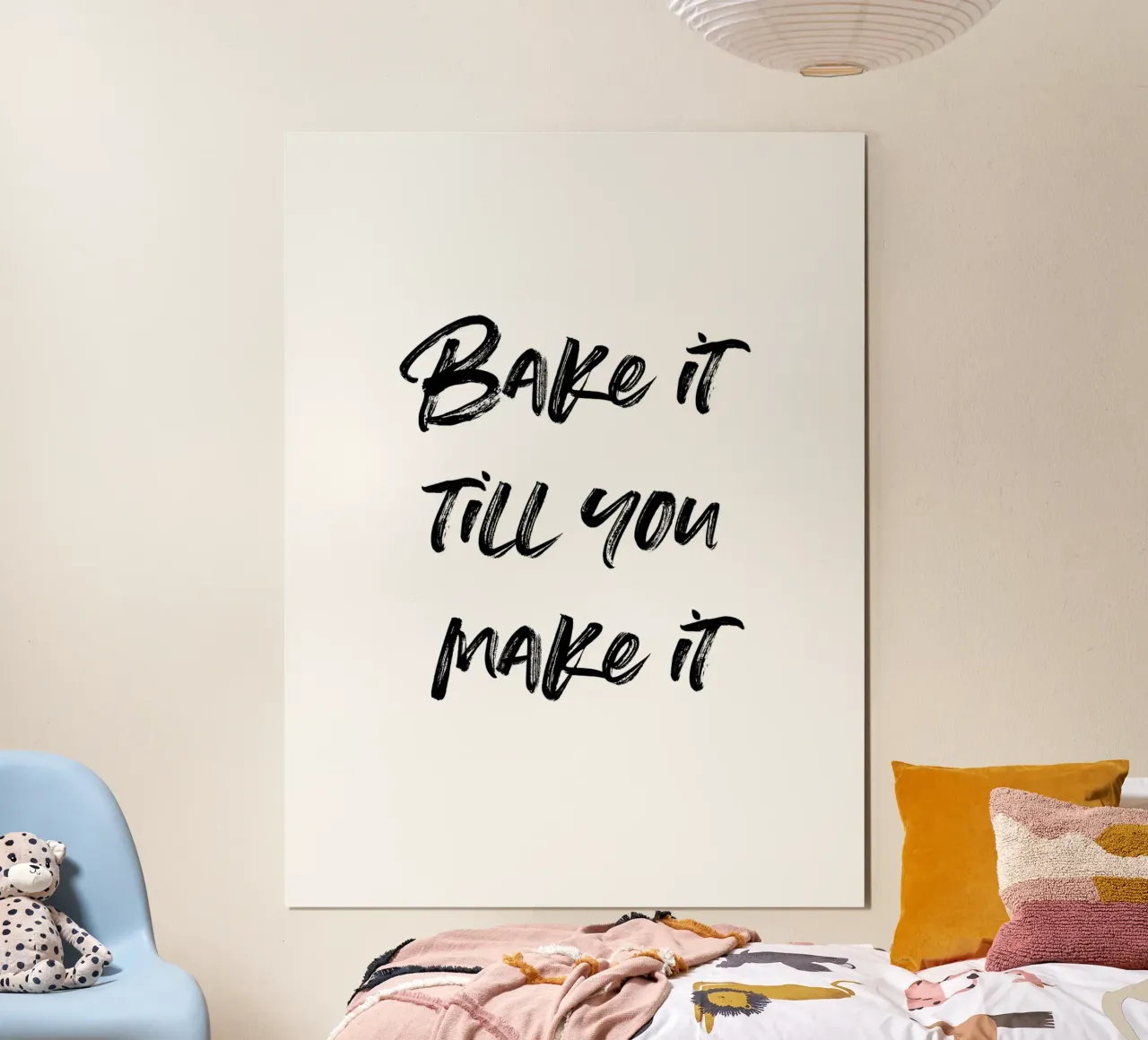 Bake it till you make it | minimalistic design carta hahnemühle da just typo