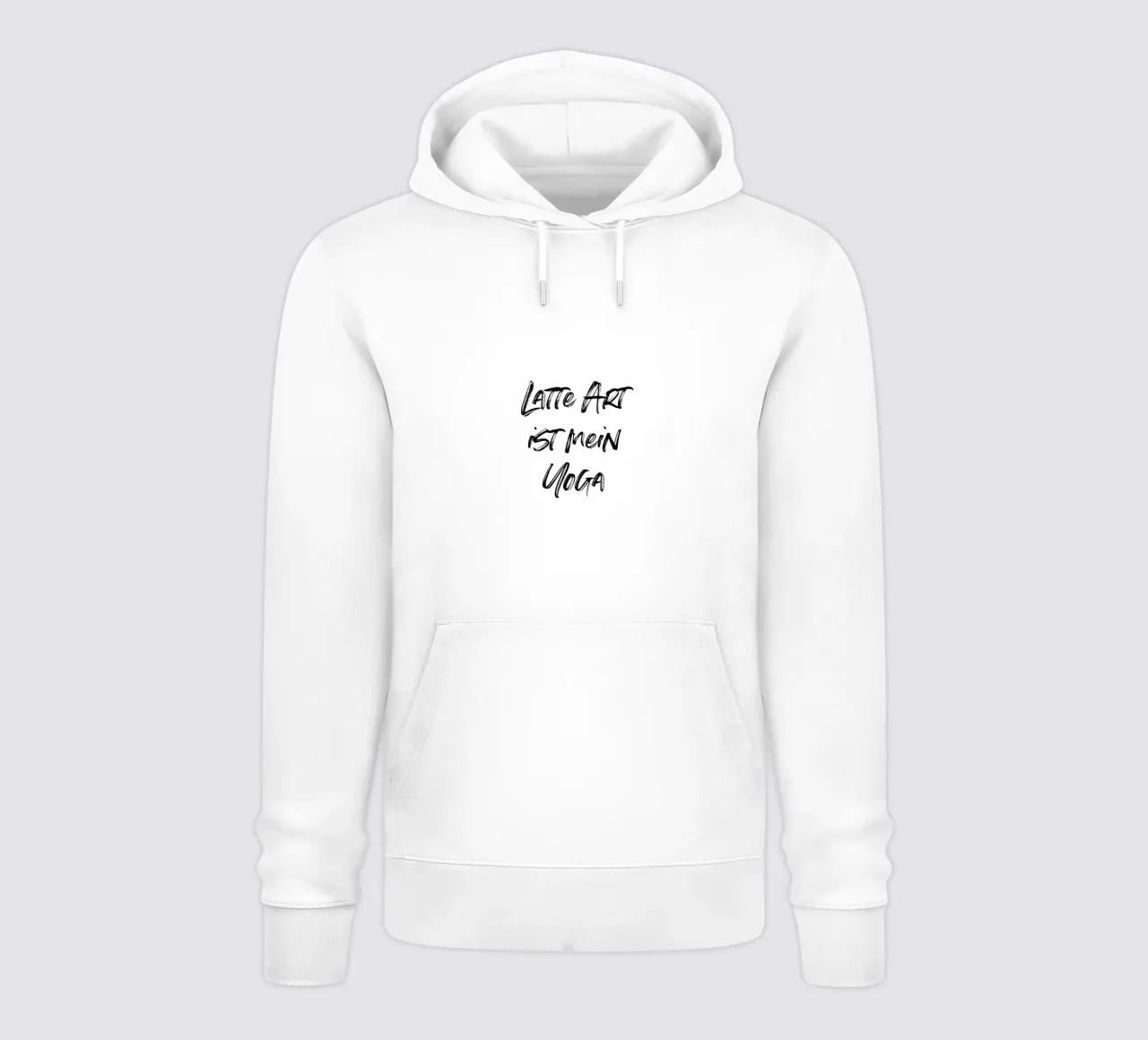 Latte Art ist mein Yoga | minimalistic design felpa con cappuccio da just typo
