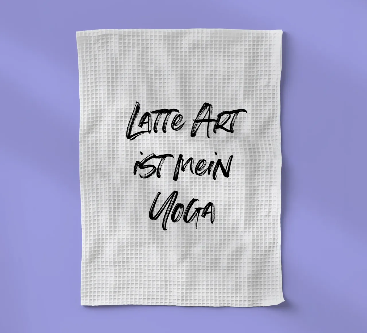 Latte Art ist mein Yoga | minimalistic design canovaccio da cucina da just typo