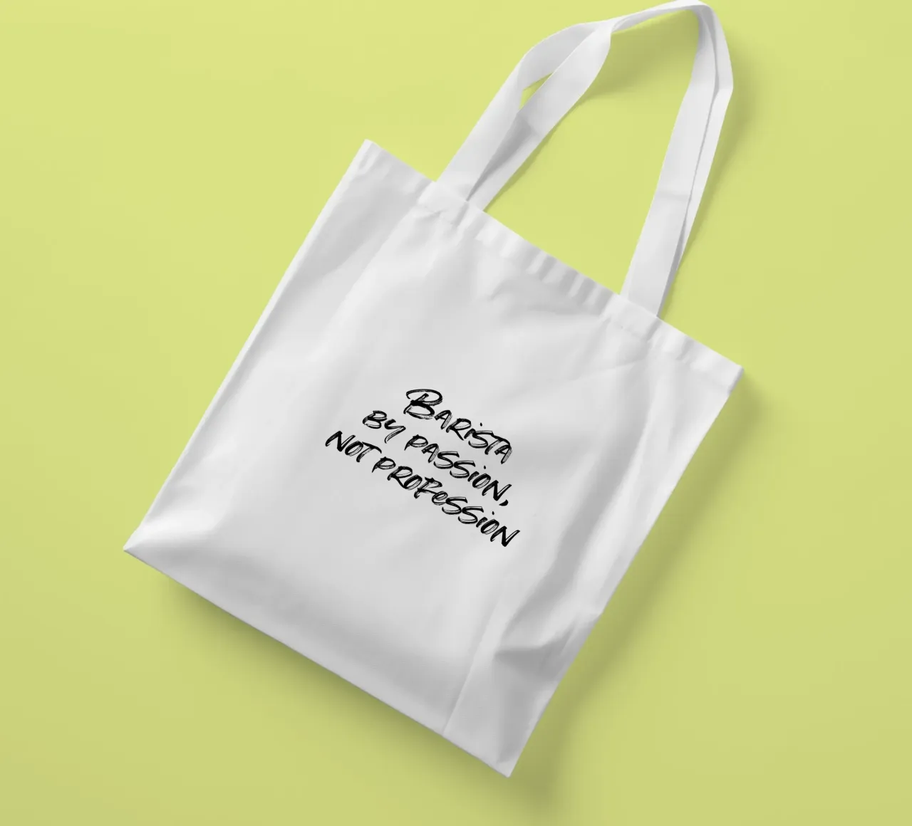 Barista by passion, not profession. | minimalistic design borsa in juta da just typo