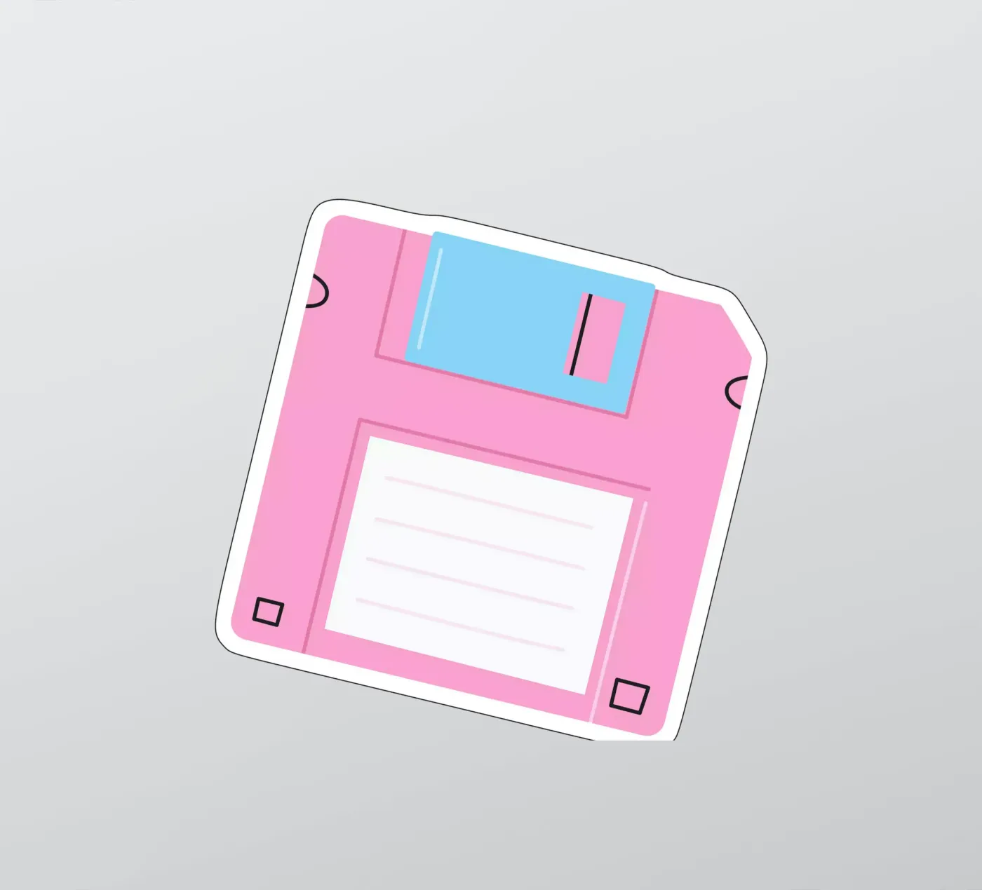 diskette sticker by Sticker King